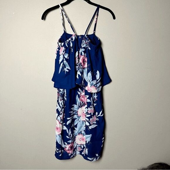 Yumi Kim Celine Dress Luxembourg Navy XS NWT 209 Spaghetti Strap Floral IRRG - Picture 4 of 8